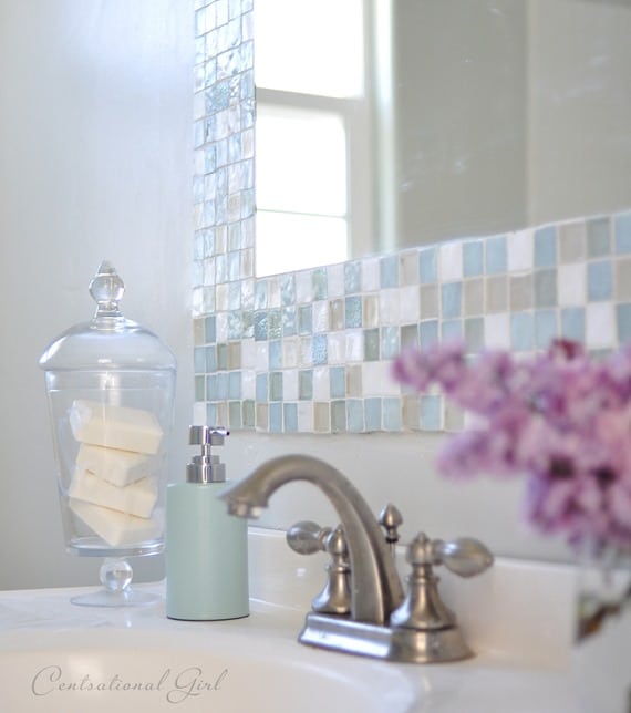 Bathroom DIY – Make Your Own Gorgeous Tile Mirror